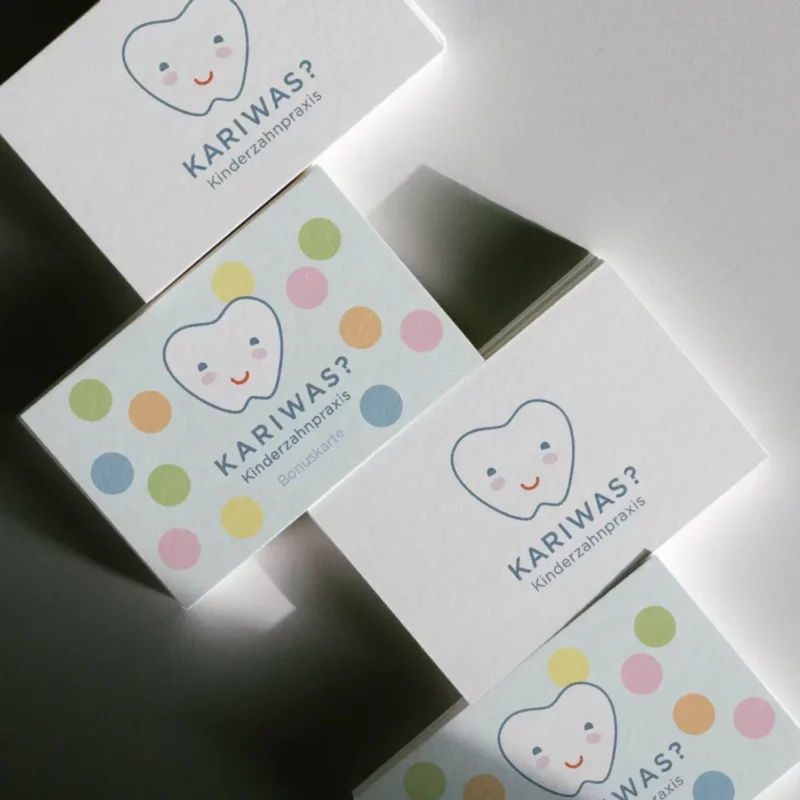 Visiten- und Bonuskarten Kinderzahnarzt Praxis